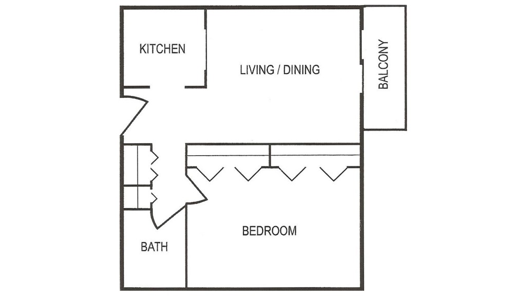 Penn Tower 1 BR Floor Plan