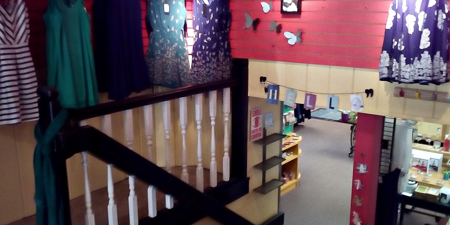 Shop with clothes and other trinkets for sale