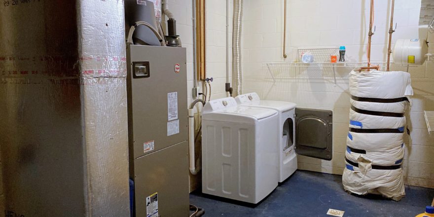 Laundry room with washer and dryer