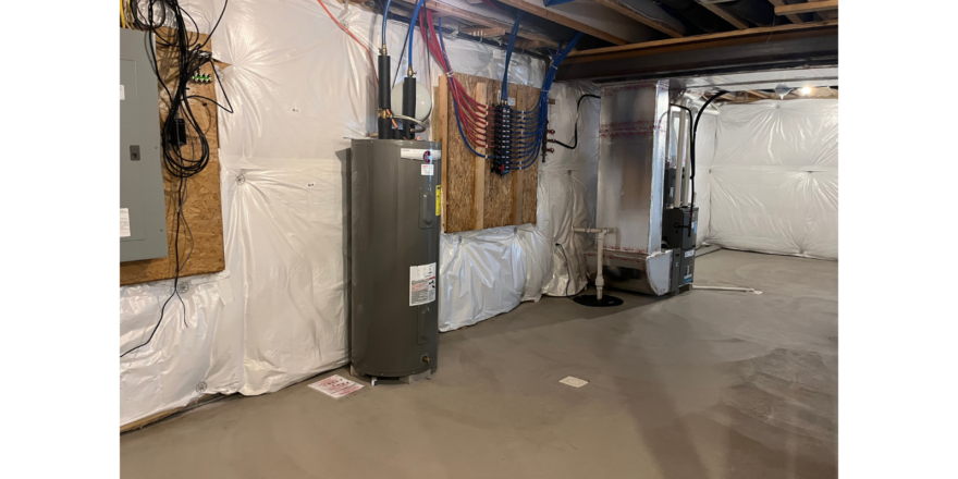 a room with a lot of wires and electrical equipment