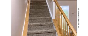 Carpeted stairs