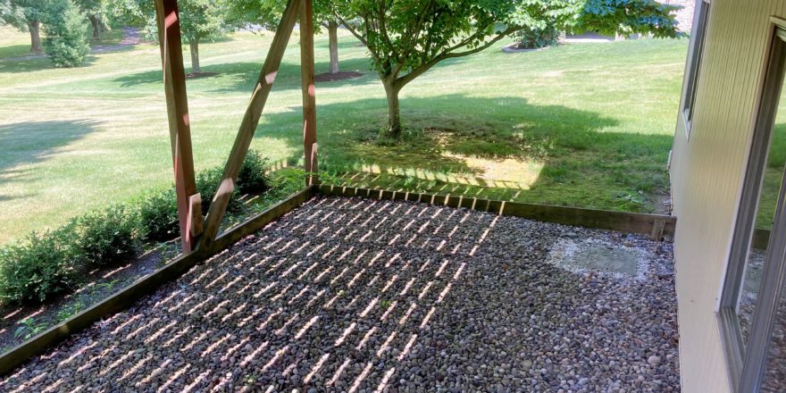 Gravel patio