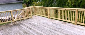 Large wooden deck