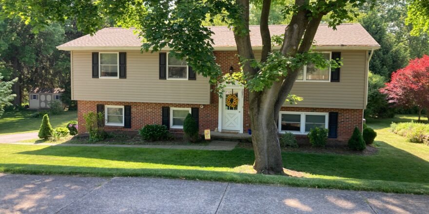 a house with a tree in front of it