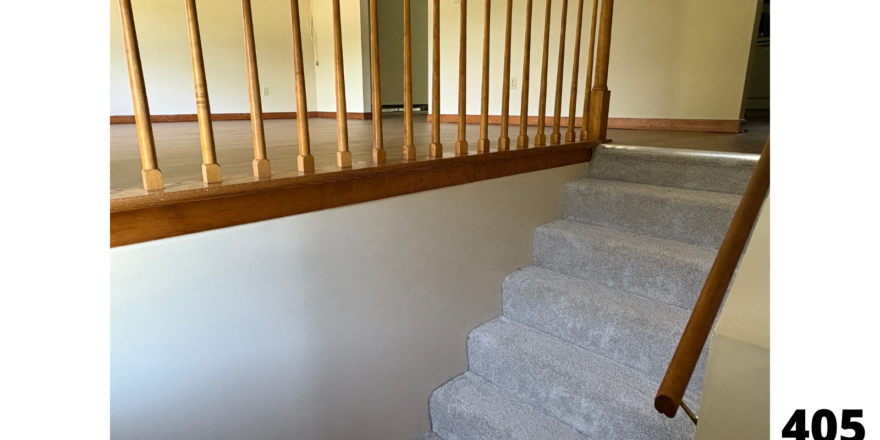 a staircase leading up to a second floor