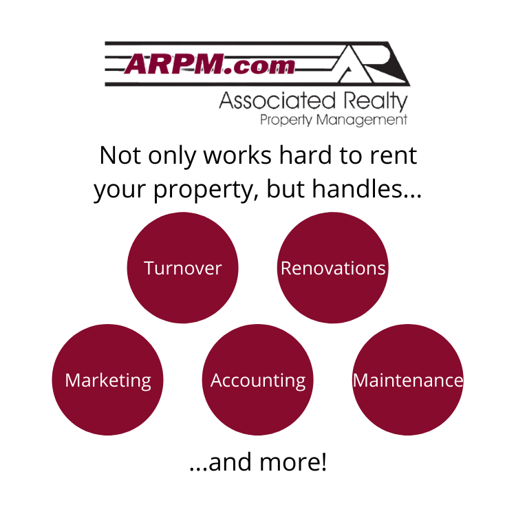 a black background with red circles and words